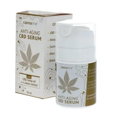 Cannaline Sérum anti-âge au CBD avec extrait de caviar, 100 mg de CBD, 50 ml