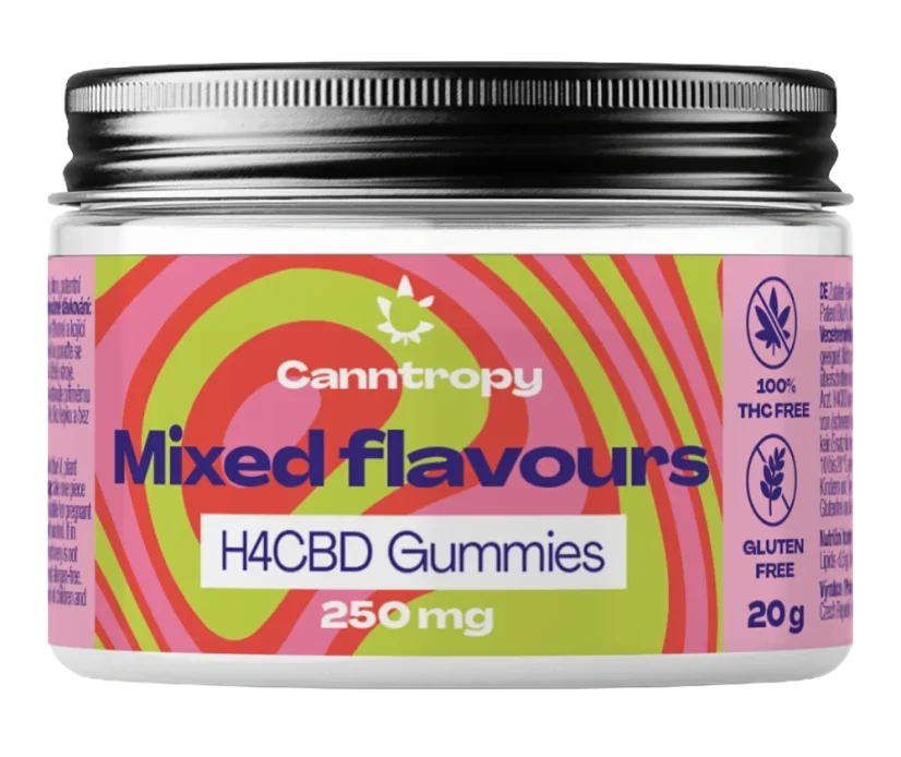 Canntropy H4CBD Fruchtgummibonbons Geschmacksmischung, 250 mg H4CBD, 10 Stück à 25 mg, 20 g Canntropy H4CBD Fruchtgummibonbons Geschmacksmischung, 250 mg H4CBD, 10 Stück à 25 mg, 20 g