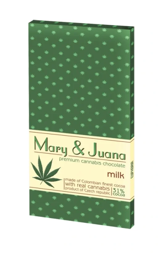 Euphoria Mary & Juana tejcsokoládé kannabisszal magvak (32 % kakaó), 80 g