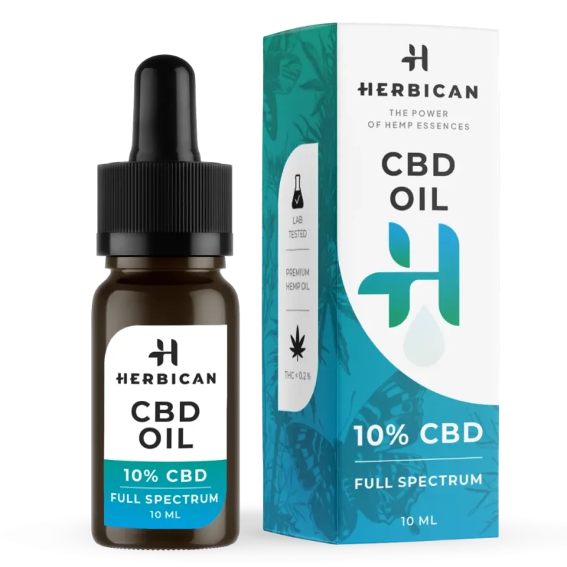 Herbican Huile CBD à spectre complet, 10 %, 10 ml