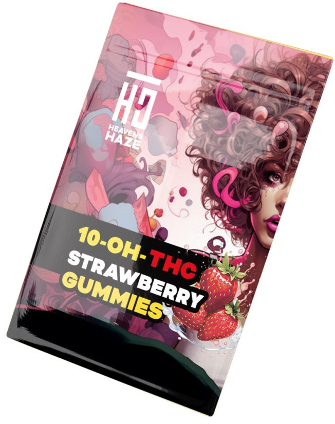 Heavens Haze 10-OH-THC Gummies Capsuni, 3 buc x 40 mg, 120 mg 10-OH-THC