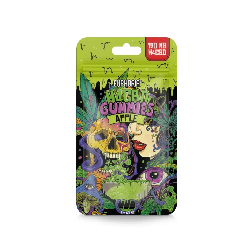 Euphoria H4CBD Gummies Apple, 3 buc x 40 mg, 120 mg