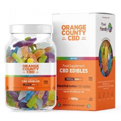 Orange County CBD Botol Permen Jeli, 85 pcs, 3200 mg CBD, 465 g