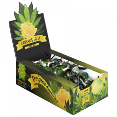 Cannabis Lemon Haze Lollies – Displaykarton (70 Lollies), 1260 g