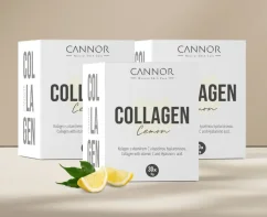 Cannor Kollagen mit Hyaluronsäure, Zitrone, Kur für 3 Monate, 3×30 Beutel, 450 g
