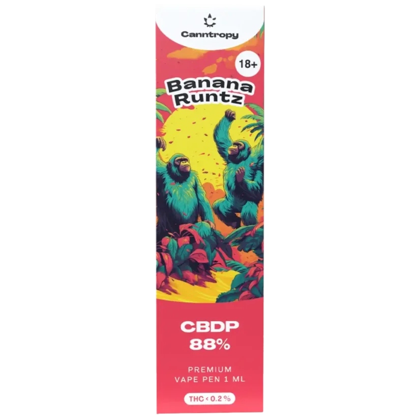 Canntropy CBDP Vape Pen Banana Runtz, CBDP 88% kvalitet, 1 ml