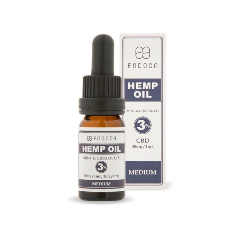 Endoca Huile de chanvre menthe chocolat 900 mg CBD (3%), 30 ml