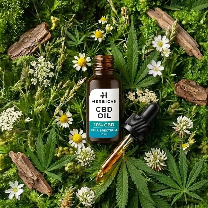 Herbican Huile CBD à spectre complet, 10 %, 10 ml