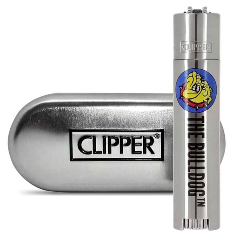 The Bulldog Clipper Ezüst fém öngyújtó + ajándékdoboz The Bulldog Clipper Ezüst fém öngyújtó + ajándékdoboz