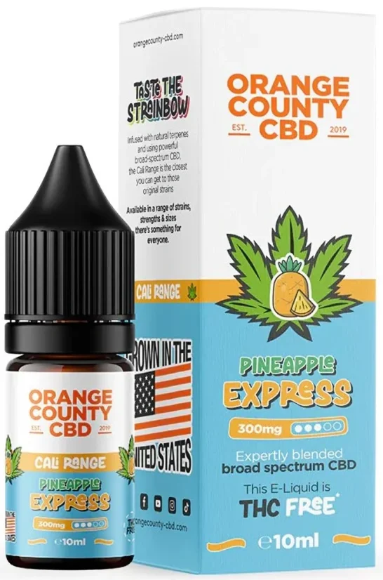 Orange County CBD E-liquide Ananas Express, CBD 300 mg, 10 ml