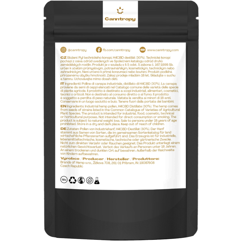 Canntropy H4CBD Hash 30 %, 1 g - 100 g