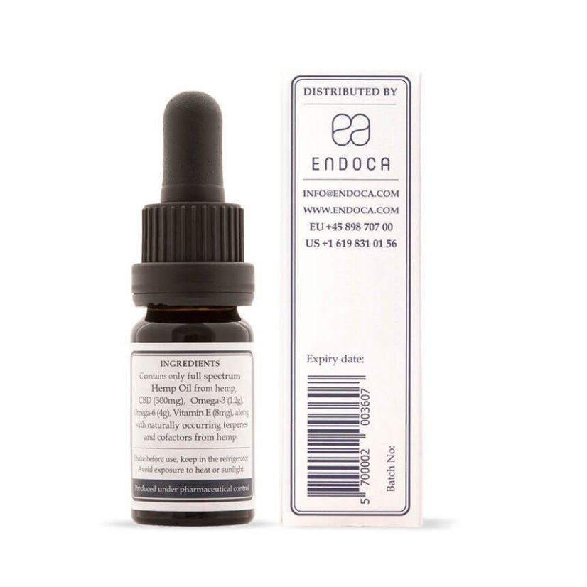 Endoca Aceite de cáñamo 300 mg CBD (3%), 10 ml