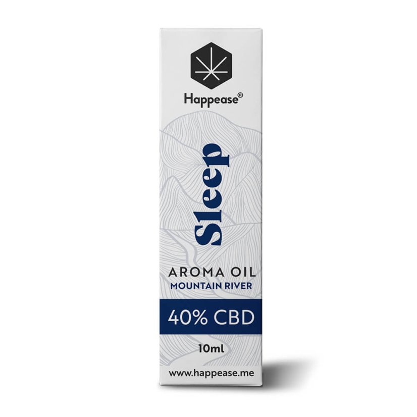 Happease Huile de CBD pour le sommeil Rivière de montagne, 40 % CBD, 4000 mg, 10 ml