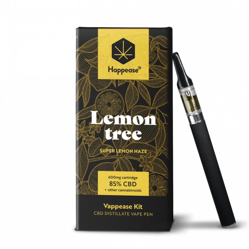 Happease Classic Lemon Tree - Kit de vaping, 85% CBD, 600 mg, 0,5 ml
