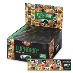Euphoria Papel de liar Kingsize Slim Groovy + Filtros, 32 papeles de liar + 32 filtros