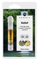 Hemnia Cartouche Relief - 90 % CBD, 10 % CBN, valériane, gingembre, 1 ml
