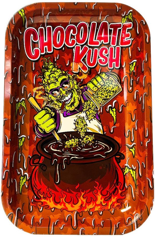 Best Buds Vassoio per rollare Chocolate Kush in metallo medio, 17x28 cm