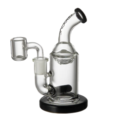 Groove Micro Tube Glass Rig, transparente e preto