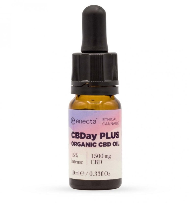 Enecta Ulei CBDay Plus Intense Full Spectrum CBD 15%, 1500 mg, 10 ml