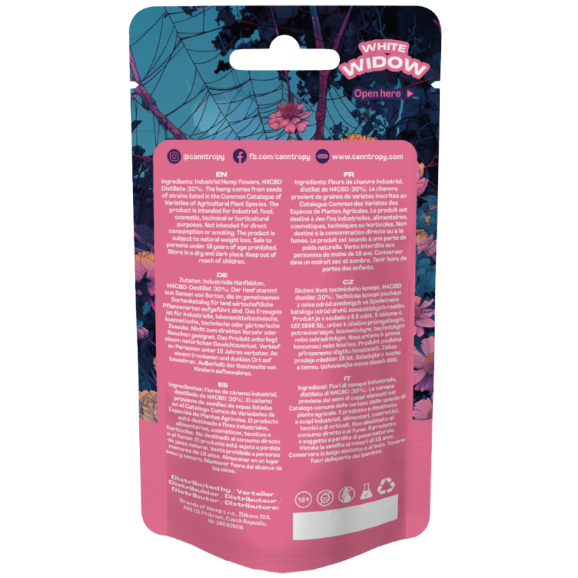 Canntropy H4CBD Blüte White Widow 30 %, 1 g - 100 g
