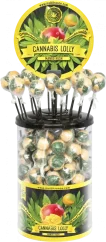 Cannabis Mango Kush nyalókák – Display konténer (100 nyalóka), 1800 g