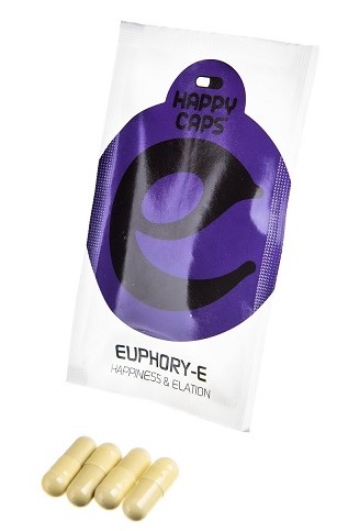 Happy Caps Euphory E - Boldogságot és felemelő hatást fokozó kapszulák, 10 db-os doboz, 400 g