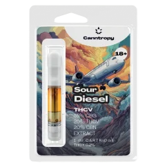 Canntropy THCV-Kartusche Sour Diesel – 20 % THCV, 60 % CBG, 20 % CBN, 1 ml