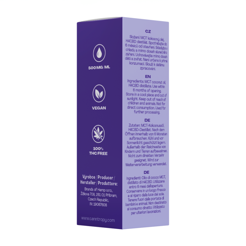 Canntropy H4CBD Premium kanabinoidno ulje - 50 %, 5000 mg, 10 ml