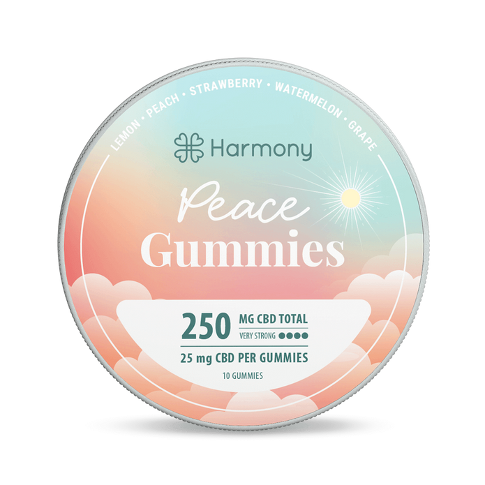 Harmony Peace CBD Gummies, 10pcs, 250 mg CBD
