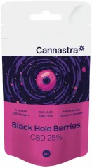 Cannastra CBD gėlės juodosios skylės uogos, CBD 25 %, 1 g - 100 g