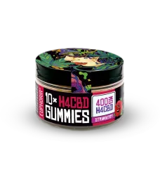 Euphoria Permen Karet H4CBD Stroberi, 10 pcs x 40 mg, 400 mg