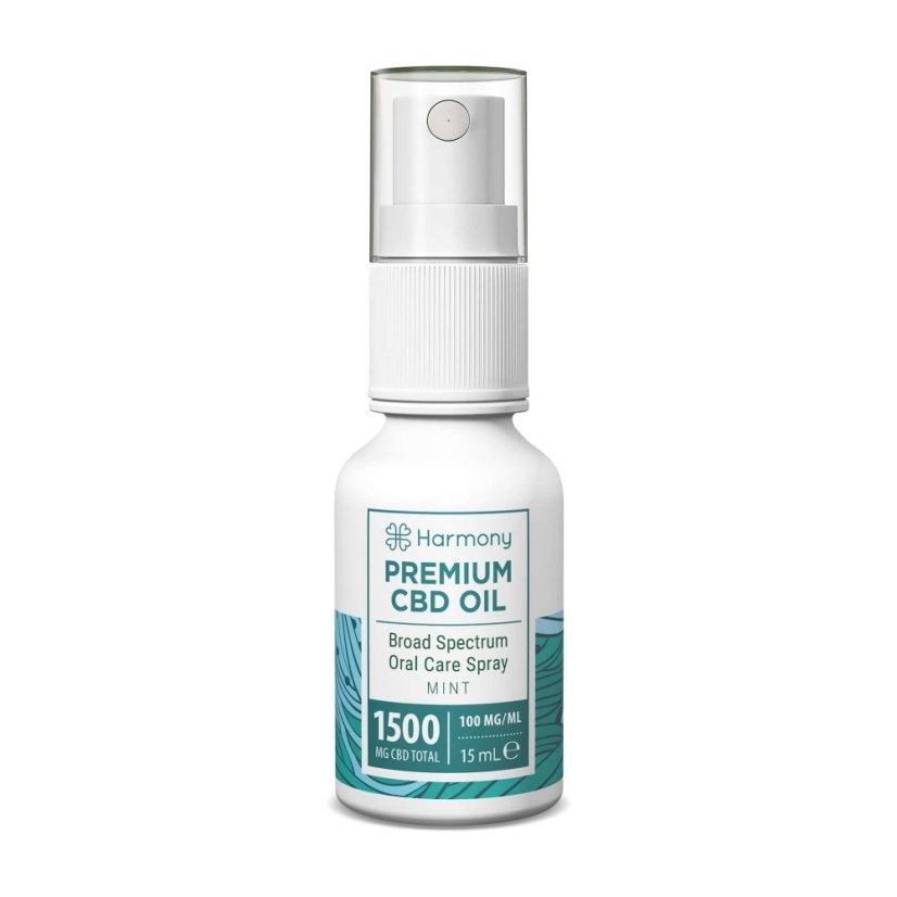 Harmony CBD Spray Oral Care 1500 mg, 15 ml, Mentă