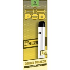 Czech CBD 10-OH-HHC Vape Pen disPOD Golden Tobacco, 90 % 10-OH-HHC, 1 ml