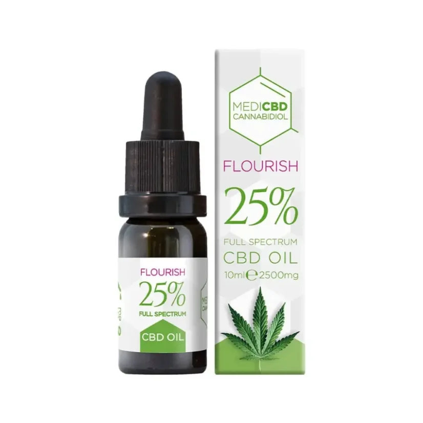 MediCBD Aceite de CBD Flourish, 25 % CBD, 2500 mg, 10 ml