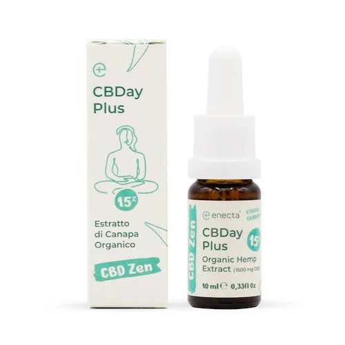 Enecta Ulei CBDay Plus Intense Full Spectrum CBD 15%, 1500 mg, 10 ml