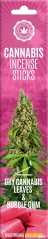 Cannabis-Räucherstäbchen, getrocknetes Cannabis und Kaugummi