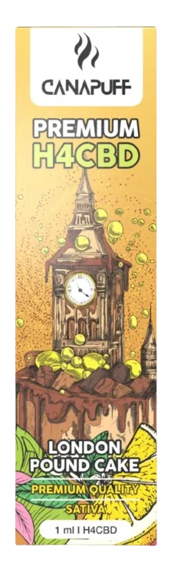CanaPuff London Pound Cake 96% H4CBD - Caneta vape descartável, 1 ml