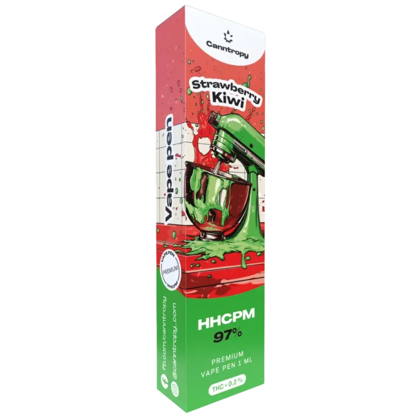 Canntropy Stylo Vape HHCPM Fraise Kiwi, qualité HHCPM 97%, 1 ml