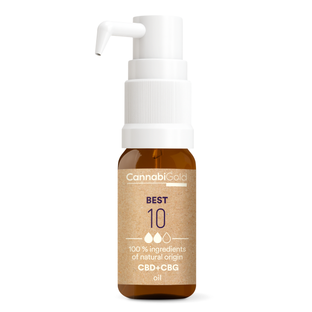 CannabiGold Öl Best 10 % (9 % CBD, 1 % CBG), 1200 mg, (12 ml)