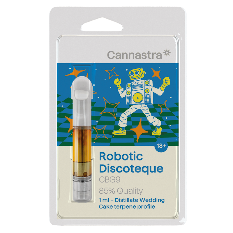 Cannastra CBG9 Cartridge Robotic Discoteque (Wedding Cake), CBG9 85% Qualität, 1 ml