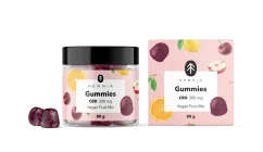 Hemnia CBD Veganské gumy, ovocná směs, 300 mg CBD, 30 ks x 10 mg, 80 g