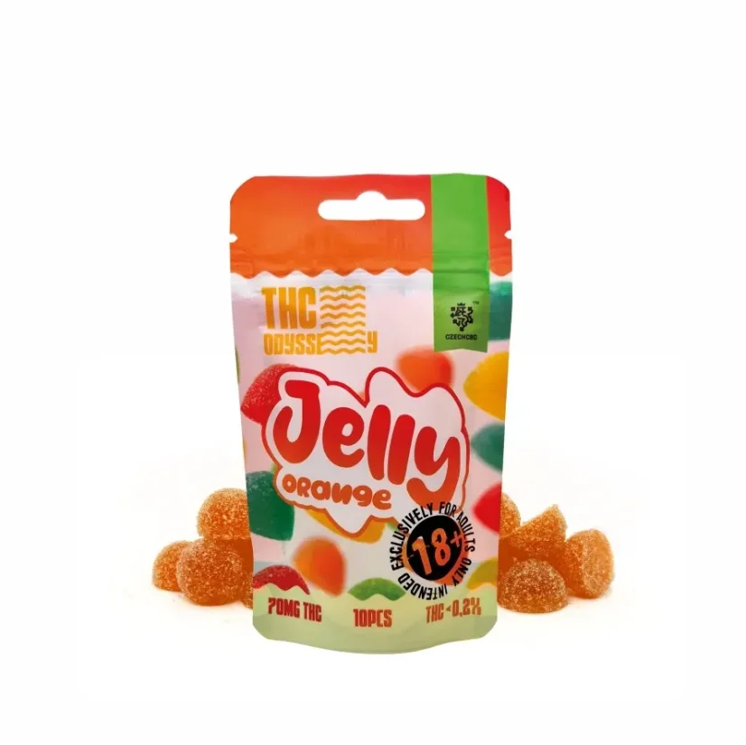 Czech CBD THC Odyssey Jelly Πορτοκάλι, 70 mg THC, 10 τεμ.