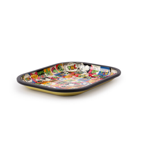 Euphoria Tavă de rulare metalică Groovy mică - 180 x 140 mm