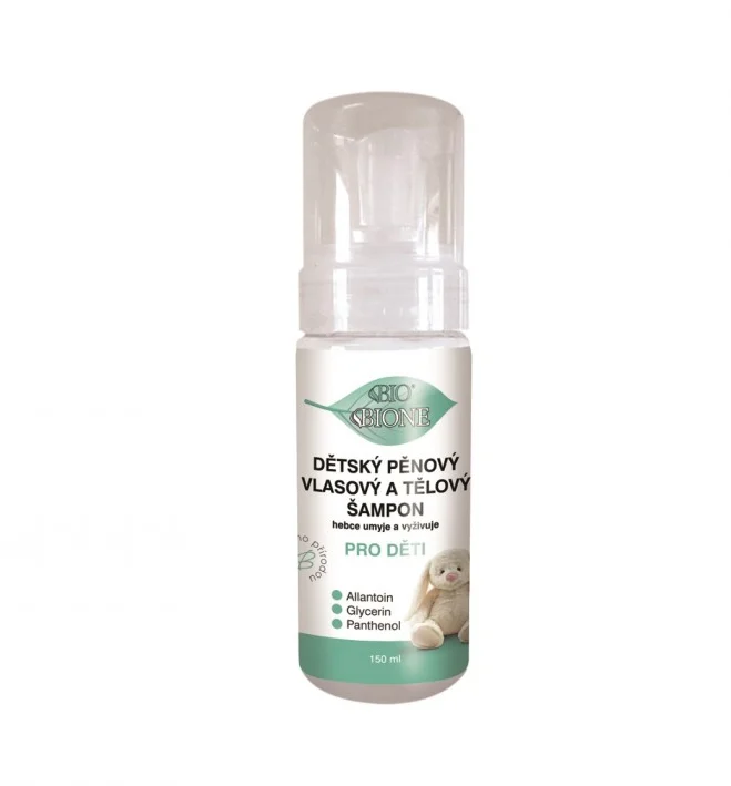 Bione Shampoo schiumogeno per capelli e corpo per bambini, 150 ml