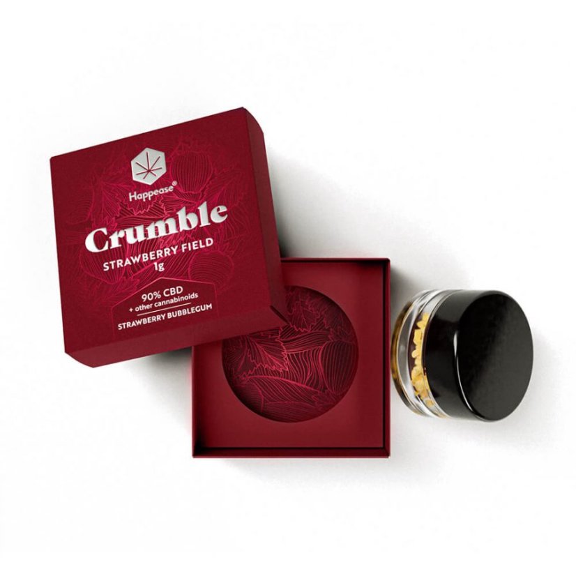 Happease - Extrait Strawberry Field Crumble, 90 % de CBD, 1 g