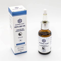 Alpha-Cat Lašiša Alyva su CBD dėl Gyvūnai, 2%, 600mg, 30 ml