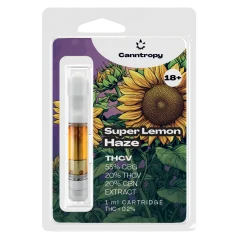Canntropy THCV касета Super Lemon Haze - 20 % THCV, 60 % CBG, 20 % CBN, 1 ml