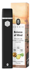 Hemnia Premium Functional Vape Pen Balance of Mind – 40 % CBD, 40 % CBG, 20 % CBN, Ginseng, Zitronenmelisse, Rosmarin, 1 ml