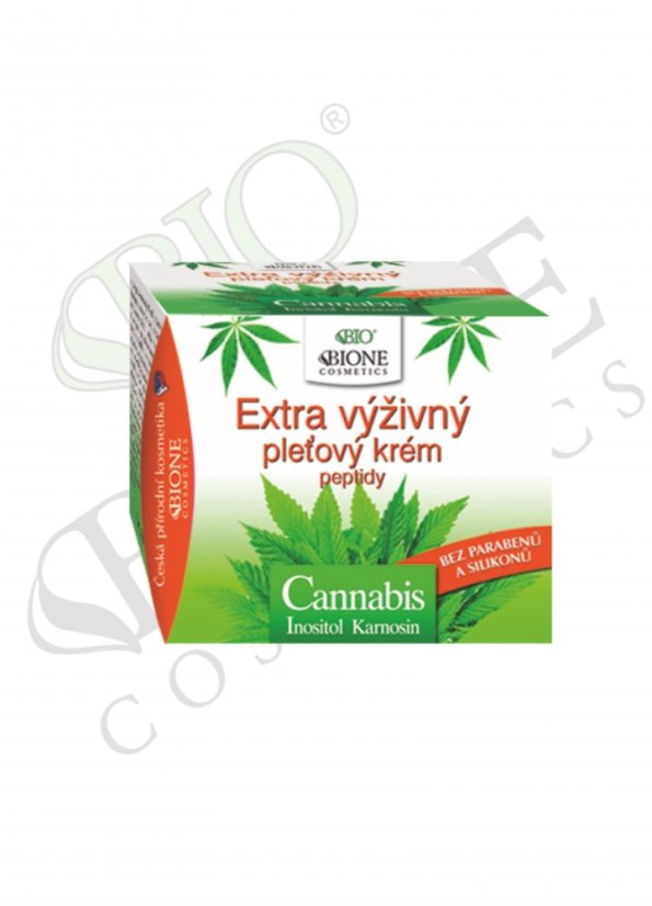Bione Extra výživný pleťový krém CANNABIS s peptidy, ceramidy a inositolem 51 ml