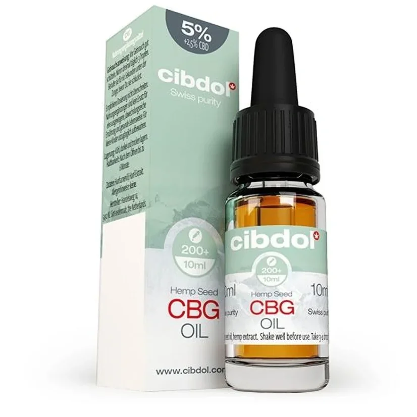 Cibdol Konopný olej 5% CBG a 2,5% CBD, 500:250 mg, 10 ml
